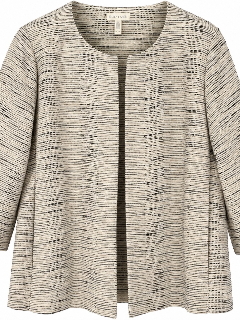 Eileen Fisher Handloomed Cotton Furrows Jacket XL